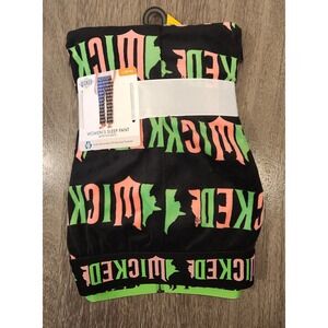 Wicked Women's Sleep Pant L 12-14 Black Green Pink Witch Theme